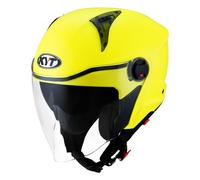 KYT D-City Plain, casque à réaction L Jaune Néon Jaune Néon