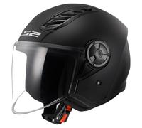 Casque Jet LS2 Airflow Homologué 06 Solide Noir Mat Pour Scooter Moto