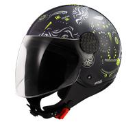Casque Jet LS2 OF558 Sphere Lux II Maxca HiVis Noir/Jaune haute visibilitéXXL Noir,Jaune haute visibilité