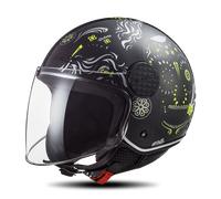 Casque Jet LS2 OF558 SPHERE LUX MAXCA HiVis Noir/Jaune haute visibilitéXS Noir,Jaune haute visibilité