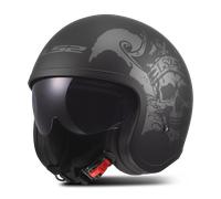 LS2 Helmets Casque à face ouverte Spitfire II Willy Noir/Gris Taille XS Homme