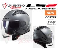 Casque Jet LS2 OF600 Copter II Gris Nardo Brillant Double Visière L 59/60