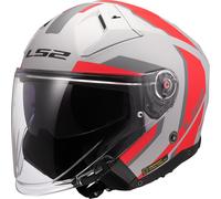LS2 Helmets Casque jet OF603 Infinity II Focus Gris Taille S