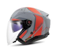 LS2 OF603 Infinity II Focus Casque jet, gris-rouge, taille S pour homme