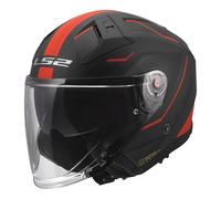Casque Jet LS2 OF603 INFINITY II VEYRON Noir Gris Rouge