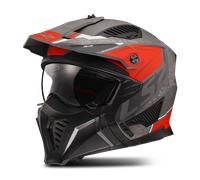 Casque Jet LS2 OF606 DRIFTER DEVOR Mat Argent/Titane RougeXL Mat Argent,Titane Rouge
