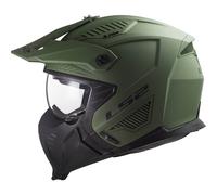 Casque Jet LS2 OF606 DRIFTER Modulaire Solide Vert Militaire Mat