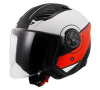Casque Jet LS2 OF616 Airflow II Mat Blanc/RougeM Mat Blanc,Rouge
