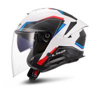 Casque Jet LS2 OF618 Verso II Air Blanc/Bleu/RougeXS Blanc,Bleu,Rouge