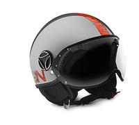 Casque Jet Momodesign FGTR Evo Gris métal Logo Orange Taille XS