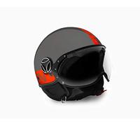 Casque Jet Momodesign FGTR Fluo Gris Logo Orange Taille M