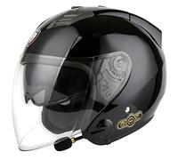 Casque Jet Moto Bluetooth ECE Homologué Casques de Moto électrique Scooter avec Double Visière Casque avec Haut-Parleur Intégré pour Une Réponse Automatique