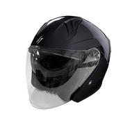 Casque Jet Moto Scooter STORMER Run Black Pearly ECE 22.06 Écran Solaire Intégré Préparé Bluetooth XL