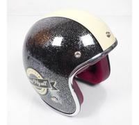 Casque jet moto Torx Wyatt Famous Shiny Glitter Black taille XS 53-54cm pour