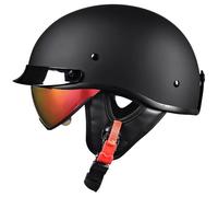 Casque Jet Moto Vintage Homme Casques de Moto Ouverte Casque Moto Vintage Homologué ECE Casques Mobylette Rétro, Unisexe Casques Bols, À L'allemande Demi Casque, Scooter Casque 6,XL=59-60cm