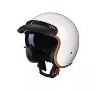 Casque Jet Moto Vintage, Rétro Open Face Bols Casque avec Lunettes VisièRe ntérieur Respirant Fermeture Rapide, Casques Motard Jet 3/4 Certificat ECE, Universel Homme Et Femme E,L=(59-60CM)
