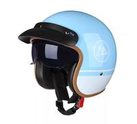 Casque Jet Moto Vintage, Rétro Open Face Bols Casque avec Lunettes VisièRe ntérieur Respirant Fermeture Rapide, Casques Motard Jet 3/4 Certificat ECE, Universel Homme Et Femme G,L=(59-60CM)