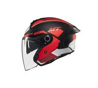 Casque Jet MT HELMETS COSMO SV CRUISER B5 Gris/Rouge Mat