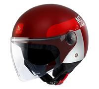 Casque Jet MT Helmets Street S Inboard C5 Rosso Bianco Opaco