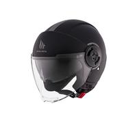 Casque Jet MT VIALE SV Double ECRANS UNI Noir Mat M (ECE 22.06)