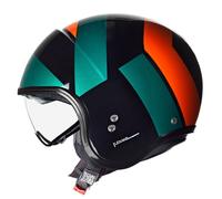 Casque Jet Nolan N21 TANGENTE 347 Nero / Verde militare / Arancione