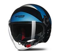 Casque Jet Nolan N21 Visor Noir/Bleu/ArgentL Noir,Bleu,Argent