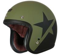 Casque Jet ORIGINE Primo Star Green Army Black Vert Noir Mat Taille TAILLE S