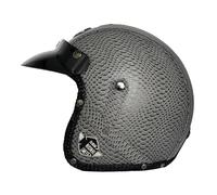 Casque Jet Ouvert Moto Vintage Demi Casques Scooter 3/4 Retro Homologué DOTECE Casque Motos Vélo Chopper Cruiser Cyclomoteur pour Adultes Homme Et Femme Casques Bols Cuir L,S:55-56CM