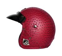 Casque Jet Ouvert Moto Vintage Demi Casques Scooter 3/4 Retro Homologué DOTECE Casque Motos Vélo Chopper Cruiser Cyclomoteur pour Adultes Homme Et Femme Casques Bols Cuir Y,S:55-56CM