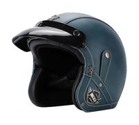 Casque Jet Ouvert Moto Vintage Demi Casques Scooter 3/4 Retro Homologué DOTECE Casque Motos Vélo Chopper Cruiser Cyclomoteur pour Adultes Homme Et Femme Casques Bols Cuir Z-6,XL:61-62CM