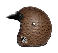 Casque Jet Ouvert Moto Vintage Demi Casques Scooter 3/4 Retro Homologué DOTECE Casque Motos Vélo Chopper Cruiser Cyclomoteur pour Adultes Homme Et Femme Casques Bols Cuir R,S:55-56CM