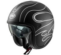 casque jet premier vintage platinum carbon fr - noir / argent M