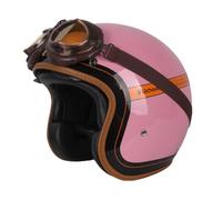 Casque Jet rétro Dot pour Moto avec visière Casques Ouverts Tendance adaptés aux Hommes et aux Femmes pour Les trajets Quotidiens et Les baladesXXL/63-64cm