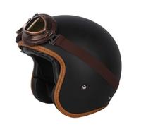 Casque Jet rétro Dot pour Moto avec visière Casques Ouverts Tendance adaptés aux Hommes et aux Femmes pour Les trajets Quotidiens et Les baladesXL/61-62cm