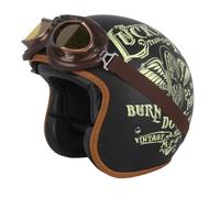 Casque Jet rétro Dot pour Moto avec visière Casques Ouverts Tendance adaptés aux Hommes et aux Femmes pour Les trajets Quotidiens et Les baladesL/59-60cm