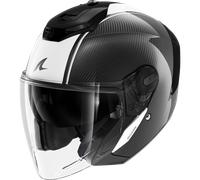 Shark RS Jet Carbon Skin, casque à réaction L Noir/Blanc Noir/Blanc