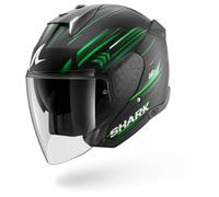 Casque Jet Shark SKWAL i3 JET LIGHT-BLUR Mat Black Green White
