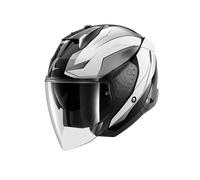 SHARK Casque moto jet SKWAL i3 JET MEKARIUM Black Chrome White KUW XL