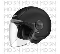 SMK Casque jet Laminar - Noir mat - Écran MA200 - Taille XL Homme