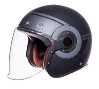 casque jet smk retro seven noir mat / gris XS
