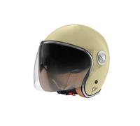 Casque jet STORMER Clyde Off-White ECE 22.06 rétro avec écran solaire intégré et intérieur démontable XS