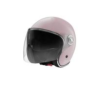 Casque jet STORMER Clyde Pale Pink ECE 22.06 rétro avec écran solaire intégré et intérieur démontable L