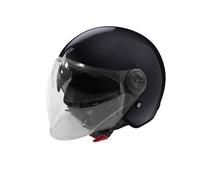 Casque Jet STORMER Mind Black Pearly ECE 22.06 Écran Solaire Intégré Intérieur Lavable M
