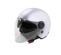 Casque Jet STORMER Mind White Pearly ECE 22.06 Écran Solaire Intégré Intérieur Lavable XL