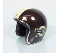 Casque jet Torx Wyatt Famous Pearl Brown taille XS marron pour moto scooter vintage XS