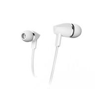 Casque "Joy", intra-auriculaire, microphone, câble plat, blanc