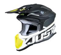 Just1 J18-F Hexa, casque croisé M Mat Noir/Blanc/Jaune Néon Mat Noir/Blanc/Jaune Néon