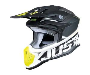 Casque JUST1 J18-F Hexa - Noir, Gris, Jaune, Fluo, Blanc Mat - Taille 58-M