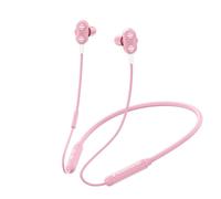 Casque K Song Bluetooth 5.0 monté sur le cou Casque de basse stéréo filaire écouteurs étanches avec micro,Rose