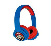 Super Mario - Écouteurs avec micro - circum-aural - Bluetooth - sans fil - bleu, rouge G
